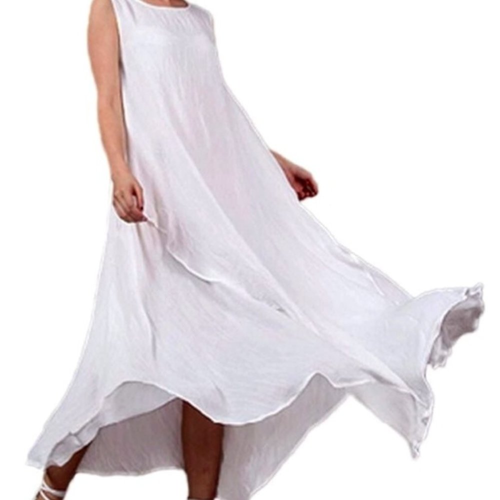 White Anself Maxi Dress